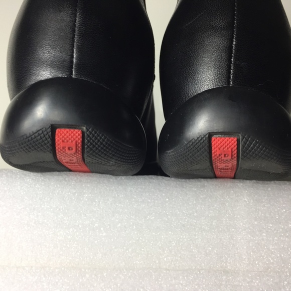 PRADA WOMEN'S BLACK BOOTS SIZE 35.5 US 5.5 - Picture 11 of 16